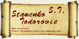 Stamenko Todorović vizit kartica